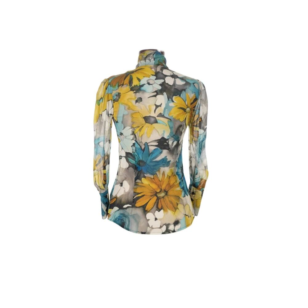 Dolce & Gabbana Vintage Deadstock Floral Printed Silk Authentic Shirt Blouse - Picture 3 of 9